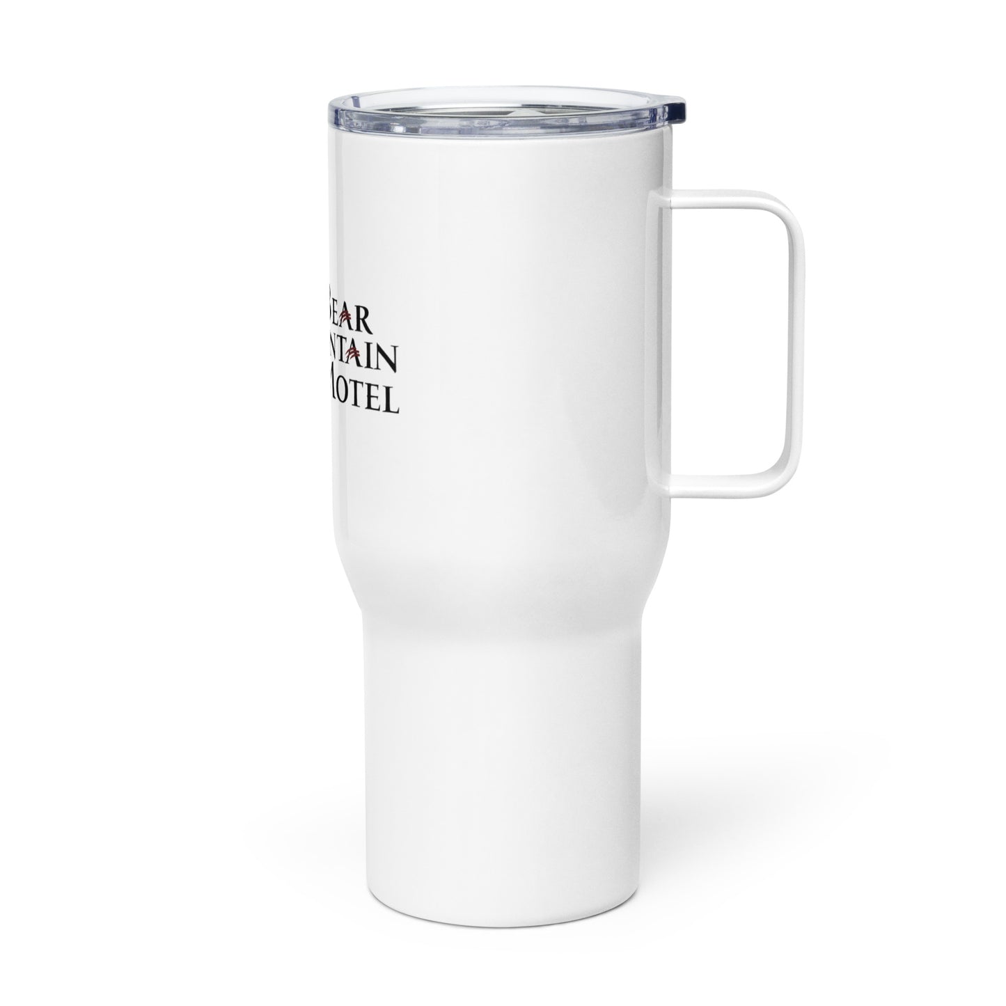 Travel mug with a handle